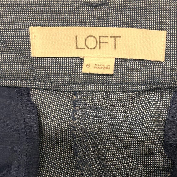 LOFT Blue Straight Leg Dress Pants | Size 6 - Picture 3 of 3